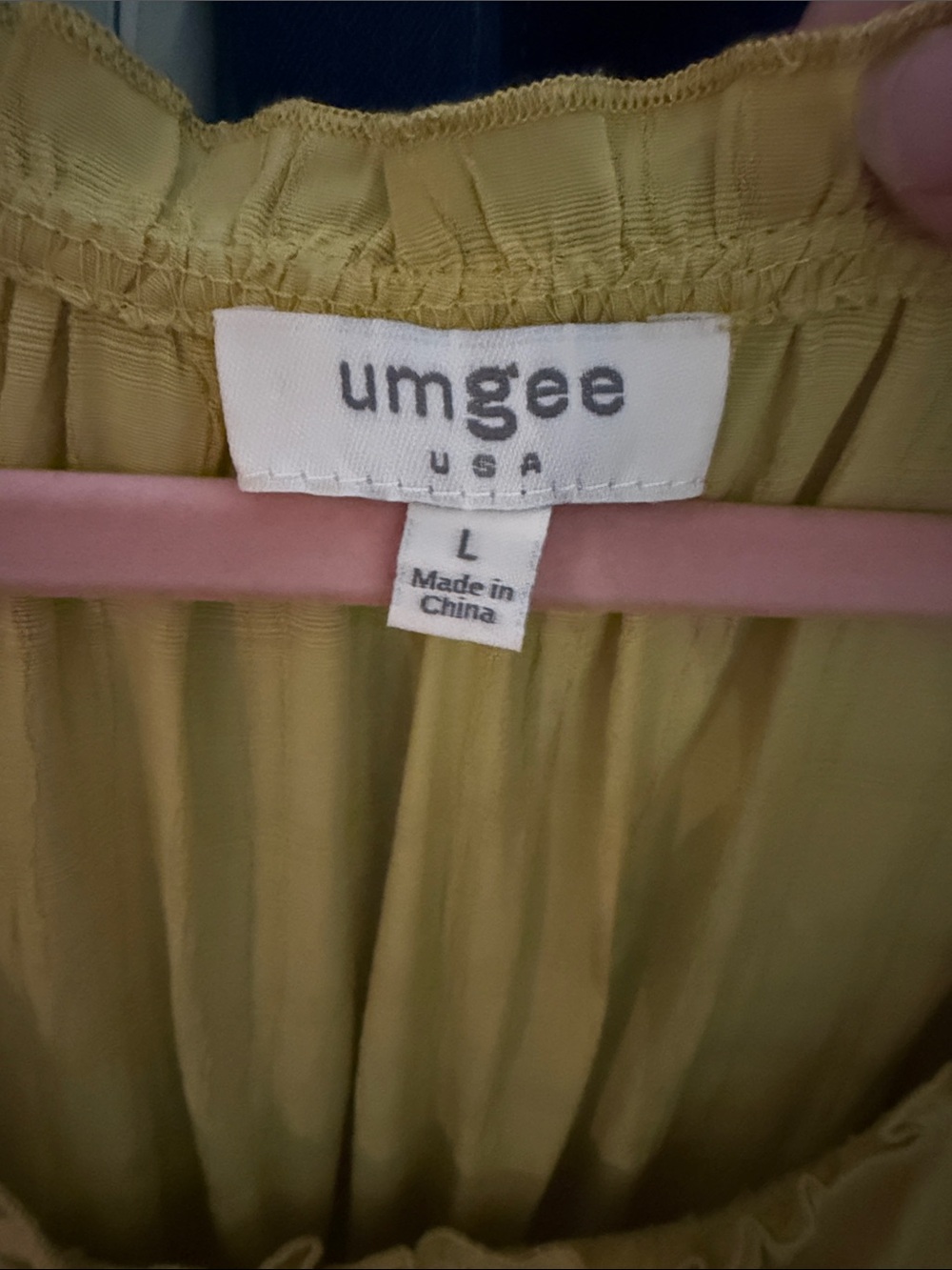 Umgee Yellow Tiered Maxi Dress with Puff Sleeves - Picture 5 of 5